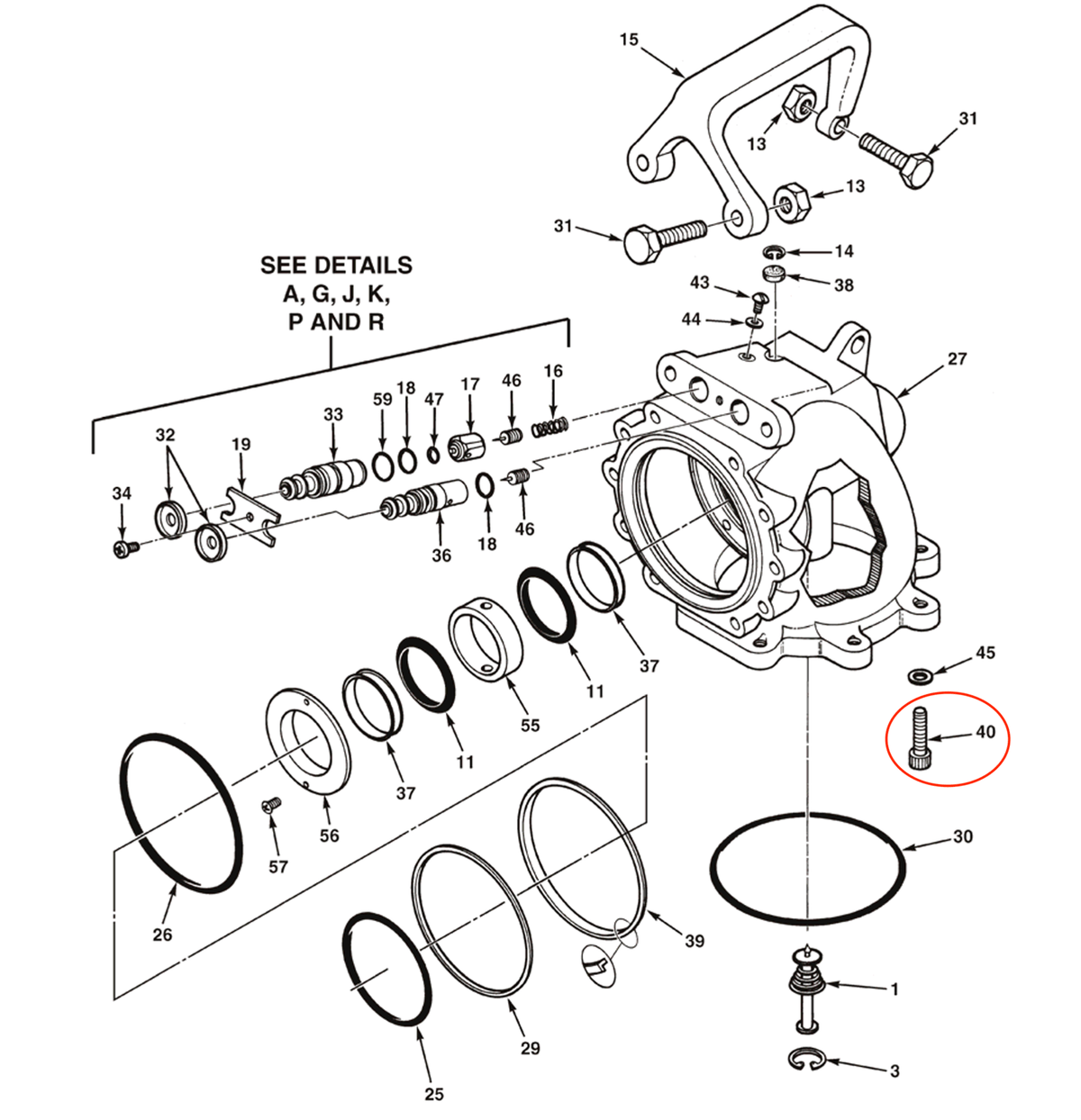 SCREW, MACHINE F250/F251/F239 UPPER TO LOWER HALF CONNECTION (2706525S-08030)