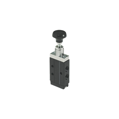 VALVE, CONTROL 1/8" AIR 3-WAY 2-POS BUTTON SPRING TYPE