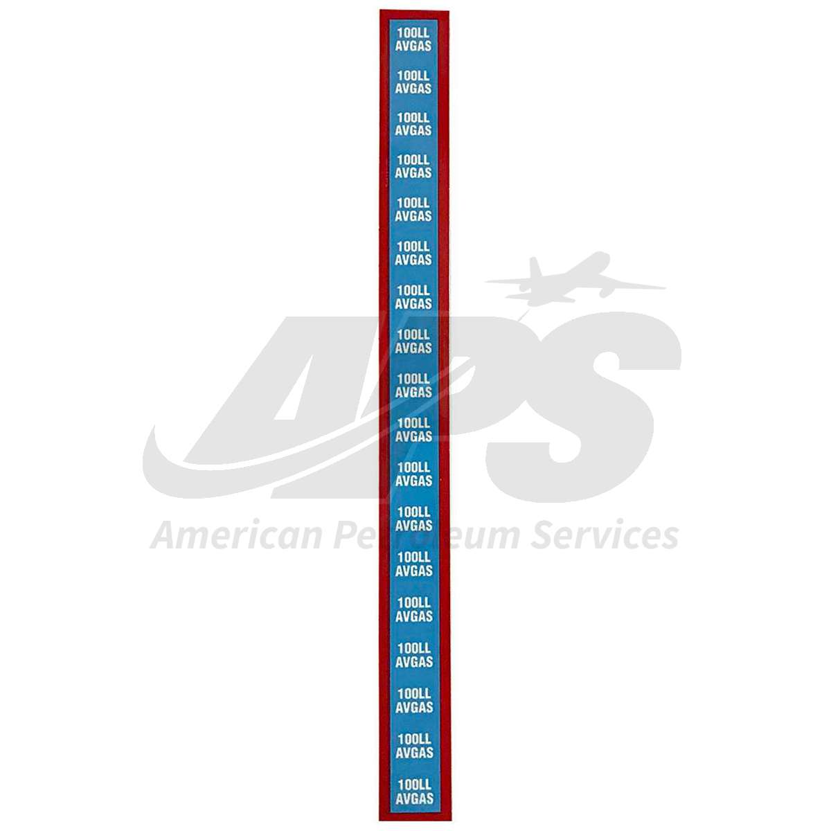 gtp-3098-100ll-avgas-white-on-blue-with-red-edges-7-8-inch-x-10-inch