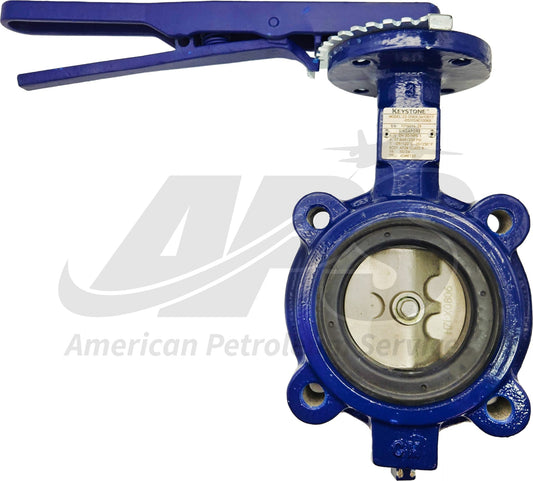 BUTTERFLY VALVE 2" LUG 150# VITON SEALS WITH 10 POS HANDLE ASSY