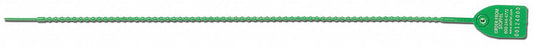 ADJUSTABLE LENGTH SEALS (18", PLASTIC, GREEN, 100/PACK)