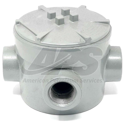 9917-0060-red-dot-5-port-round-junction-box-w-1-6-wire-nut-1-bug-connector-2-plugs