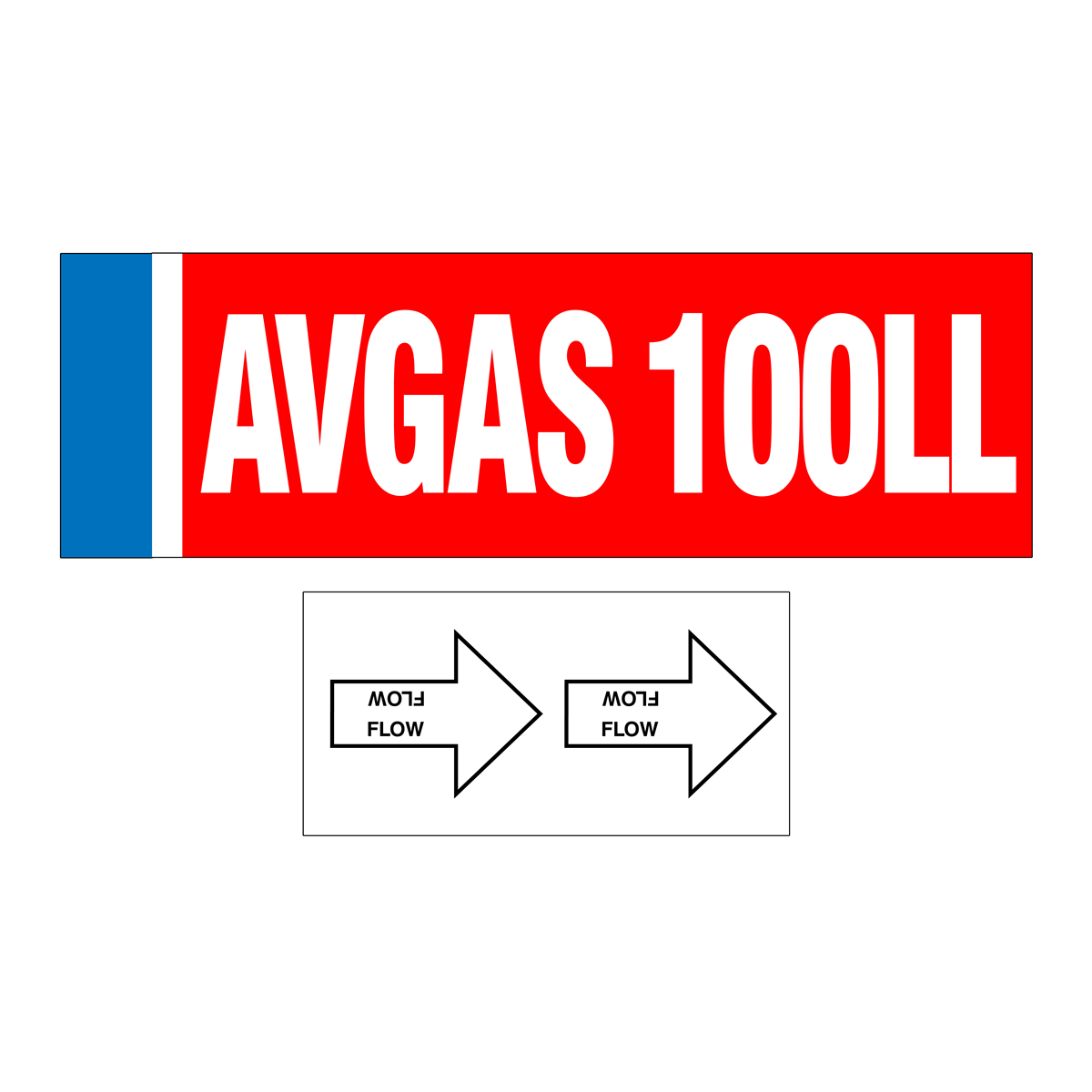 AVGAS 100LL DECAL SET
