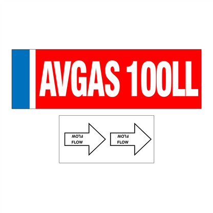 AVGAS 100LL DECAL SET