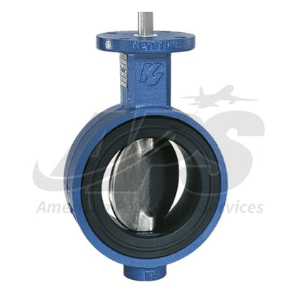 BUTTERFLY VALVE (2", 200 PSI, WAFER STYLE, DUCTILE IRON, STAINLESS STEEL DISC, BUNA SEATS, W/ 10 POSITION HANDLE)