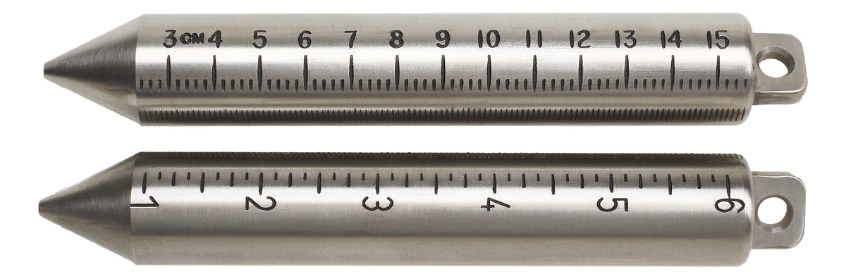 20 OZ PLUMB BOB GRADUATED IN ENGLISH/METRIC INNAGE STAINLESS STEEL CONTRUCTION