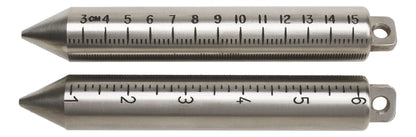 20 OZ PLUMB BOB GRADUATED IN ENGLISH/METRIC INNAGE STAINLESS STEEL CONTRUCTION