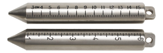 20 OZ PLUMB BOB GRADUATED IN ENGLISH/METRIC INNAGE STAINLESS STEEL CONTRUCTION