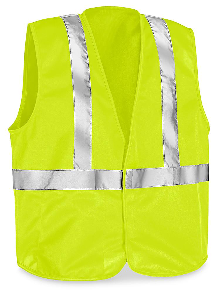 SAFETY VEST, COOL MESH VERTICAL STRIPE GREEN SIZE
