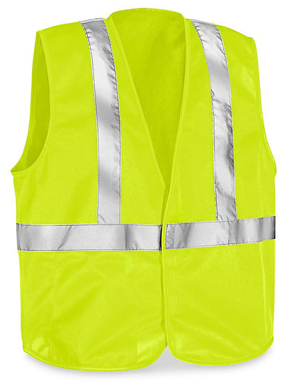 SAFETY VEST, COOL MESH VERTICAL STRIPE GREEN SIZE