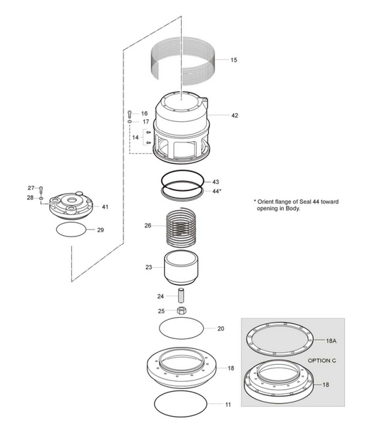 KIT, OVERHAUL 6" INTERNAL VALVE 64128