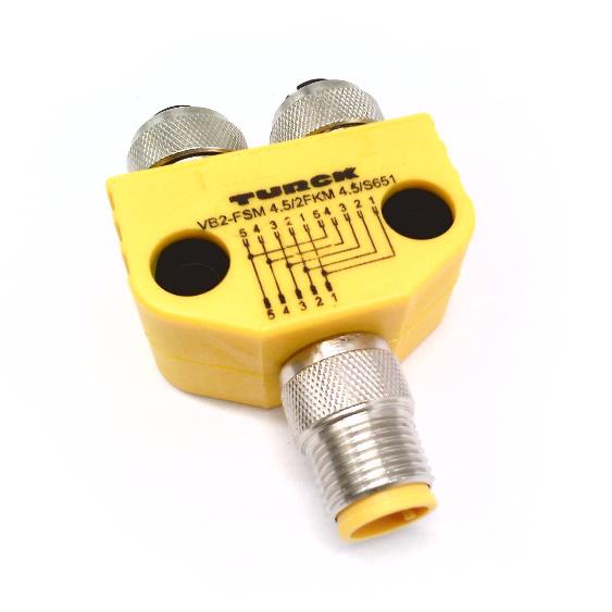TURCK Y Splitter, M12 Female (x2) to M12 Male, 4.5 m, ...