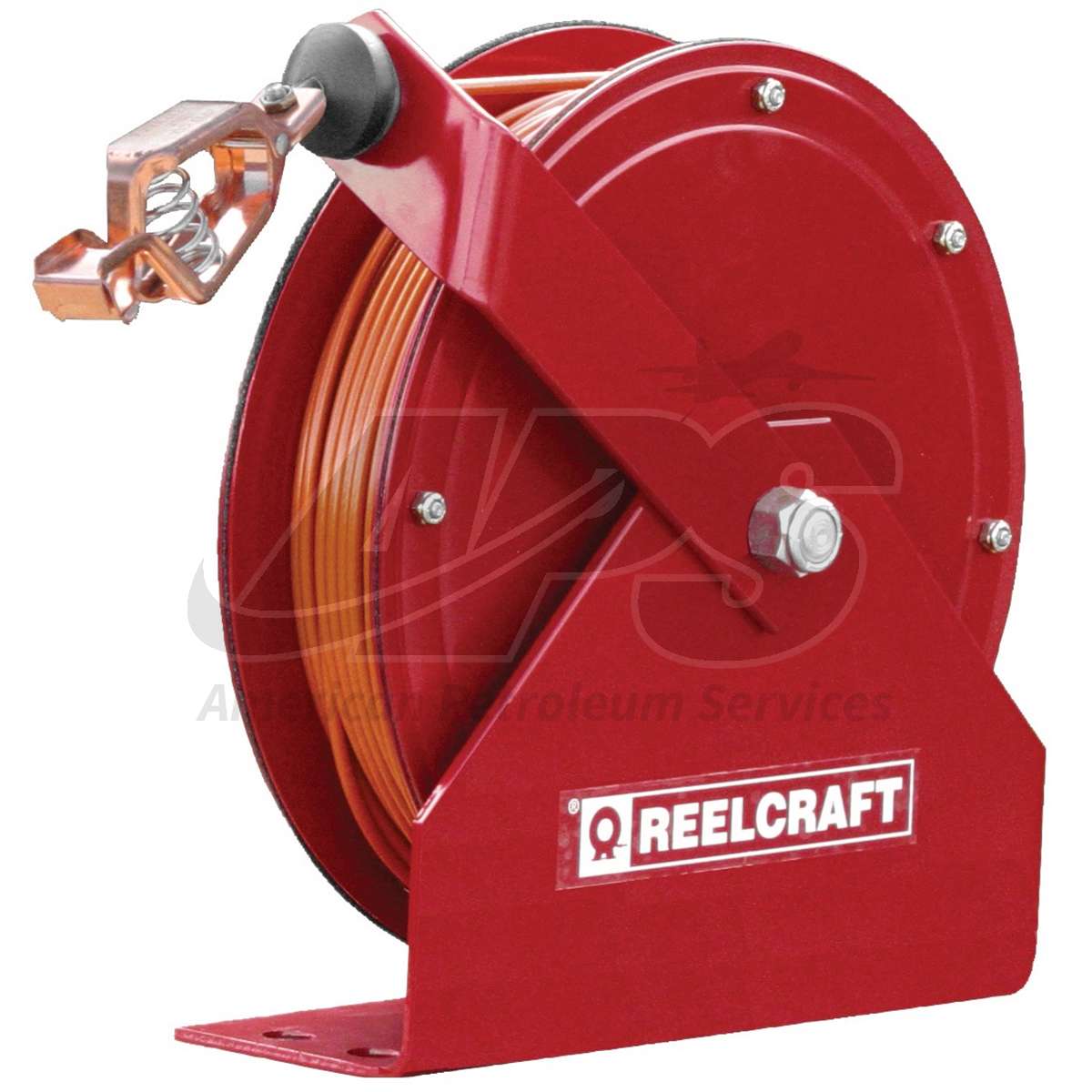 ga3100-n-heavy-duty-spring-retractable-grounding-reel-w-100-ft-hi-visible-orange-nylon-cable