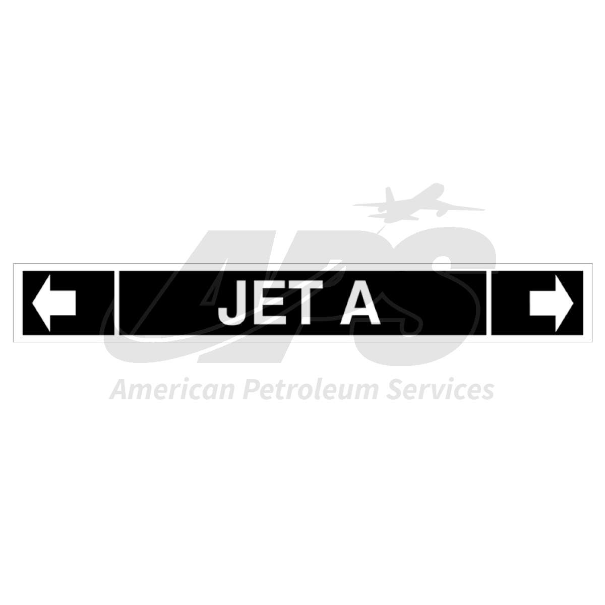 gtp-3255-a-pipe-i-d-jet-a-black-arrow-on-white-5-inch-x-16-inch