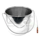 STAINLESS STEEL FUEL SAMPLE BUCKET (5 GALLON/19 LITER, W/ GROUNDING WIRE)