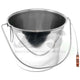 STAINLESS STEEL FUEL SAMPLE BUCKET (5 LITER, W/ GROUNDING WIRE)