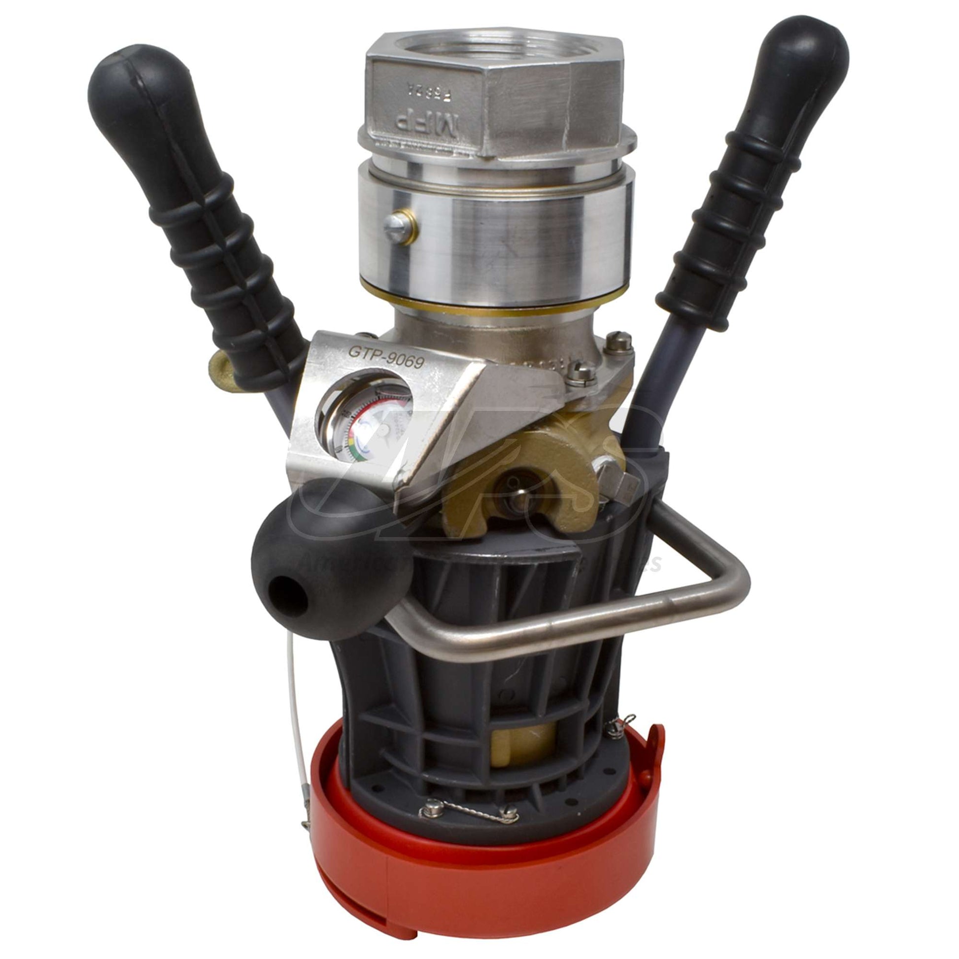 gtp-9069-liquid-filled-pressure-gauge-for-f116-f117-underwing-nozzles-w-heavy-duty-stainless-steel-mount-_-guard