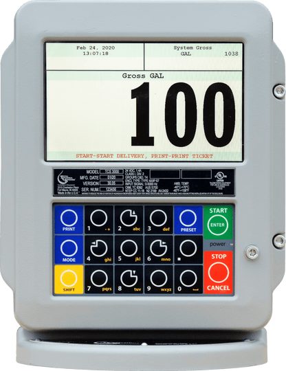 TCS 3000 DISPLAY (REMOTE, NTEP, 12 TO 24 VDC, ENGLISH, US GALLONS, NO TEMP COMP, NO PRINTER, SETUP FOR AVIATION)