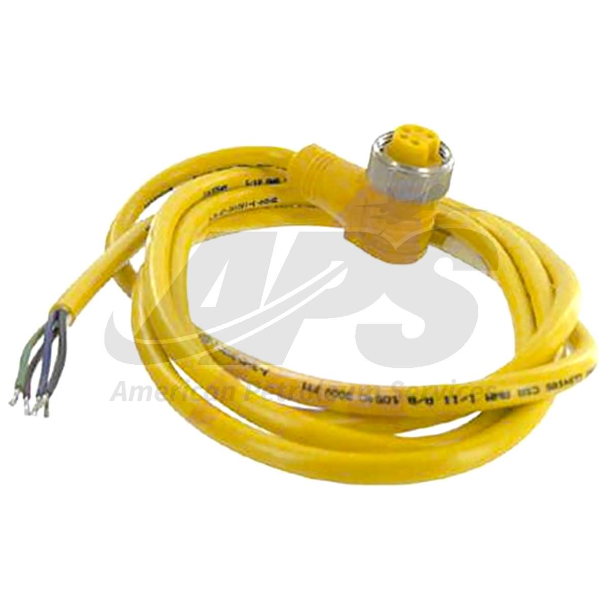 wkm36-2m-proximity-cable-cordset-7-8-16un-female-90-deg-right-angle-3-wire-6-5-ft-2-meter-brass-pvc-yellow