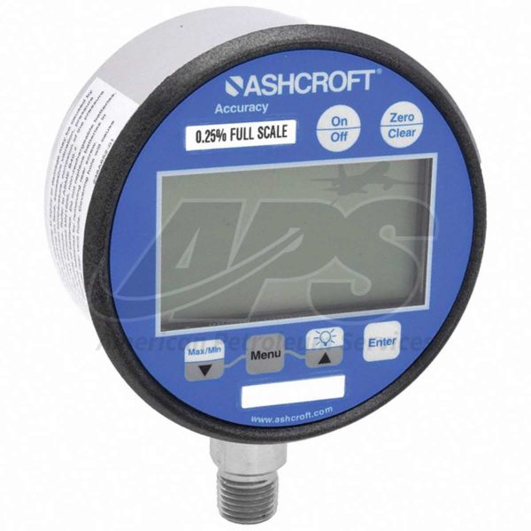 DIGITAL PRESSURE GAUGE (3" DIAL, 1/4" MNPT CONNECTION, LOWER MOUNT, W/ BACKLIGHT, 0.25% ACCURACY, 0-1000 PSIG, STAINLESS STEEL CASE, WEATHERPROOF)
