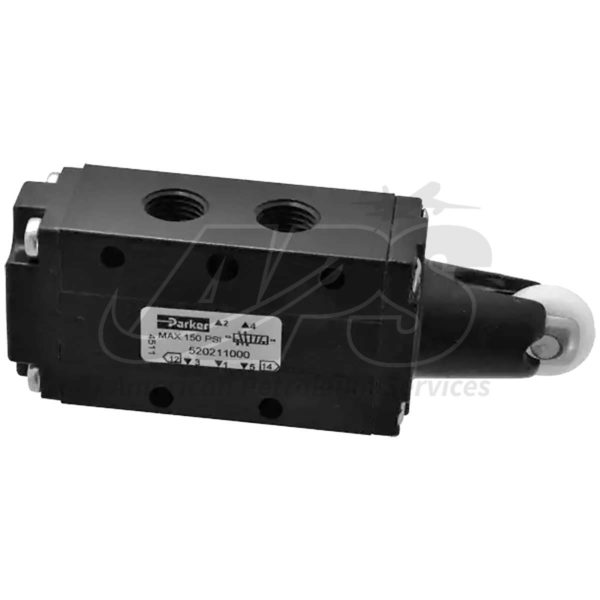 VALVE, CONTROL 1/8" AIR 3-WAY 2-POS ROLLER HEAD TYPE