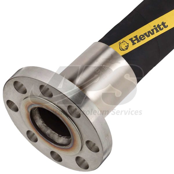 JACRISER FUELING/DEFUELING HOSE (4" X 76" (6'4"), TYPE E, OAL SWAGED CARBON STEEL FIXED X FLOATING 150 LB FLANGES ON BOTH ENDS, W/ CERTIFICATE)