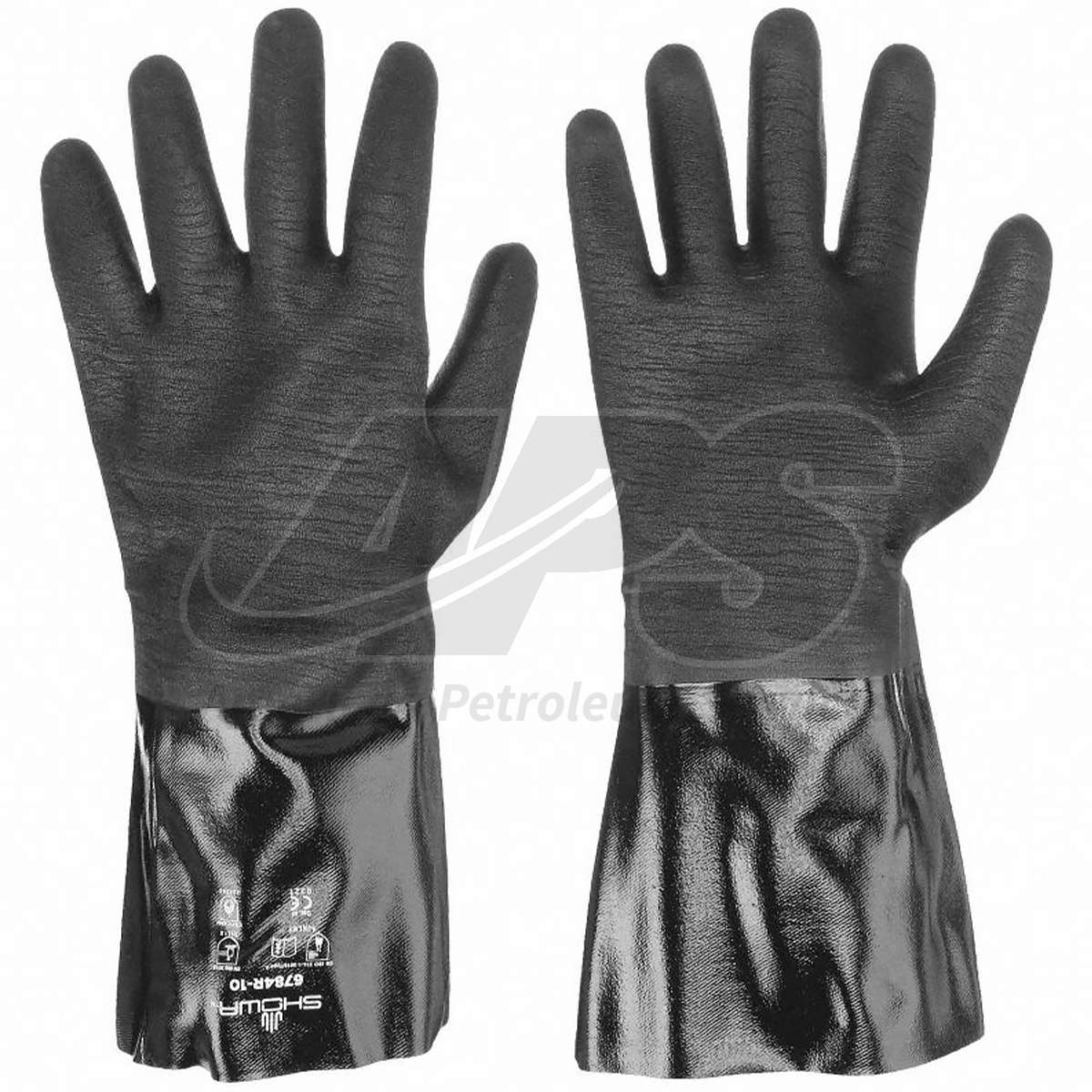 NEOPRENE CHEMICAL RESISTANT GLOVES (LONG ROUGH SURE GRIP FINISH, SIZE 10,  14 GLOVE LENGTH)