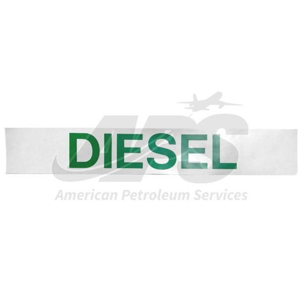DIESEL (21" X 6", GREEN ON WHITE)