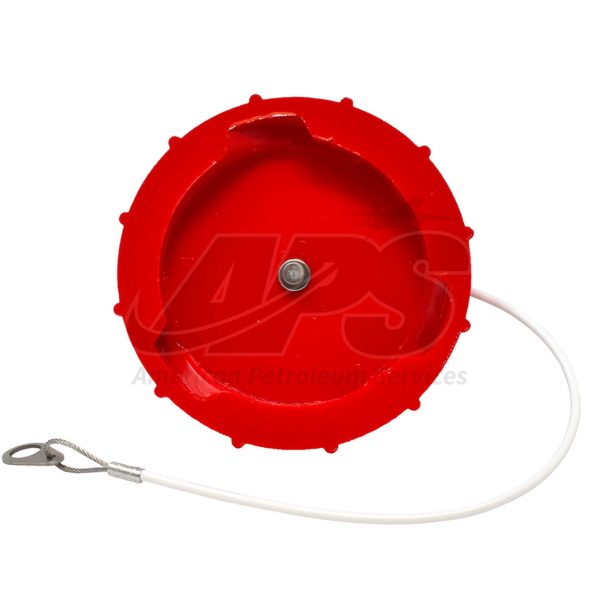 DUST COVER FOR 2-1/2" 3 LUG FUEL LOADING ADAPTER (RED)