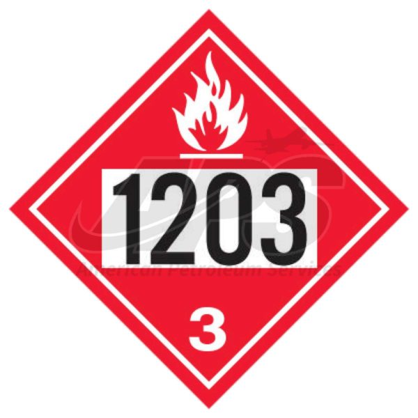 AVGAS FLAMMABLE UN 1203 DOT (11" X 11")