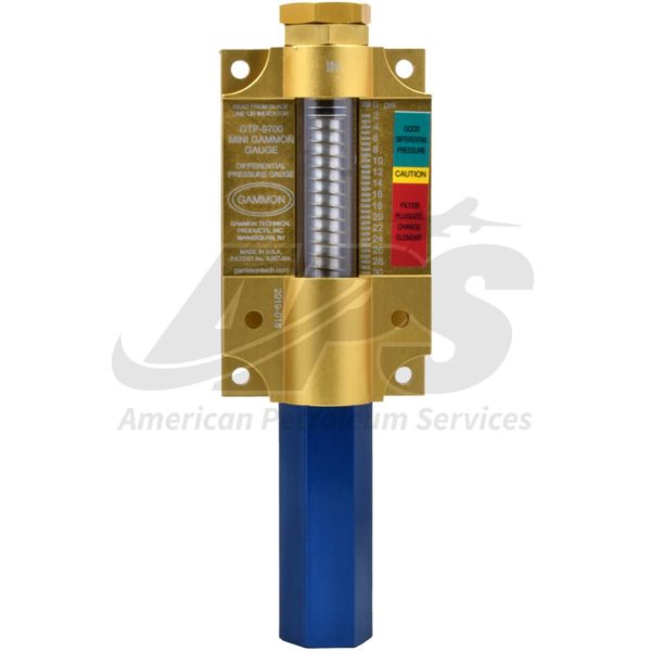 MINI GAMMON GAUGE (0-30 PSID W/ 15 PSI RED LINE DECAL, 1/4" NPT)
