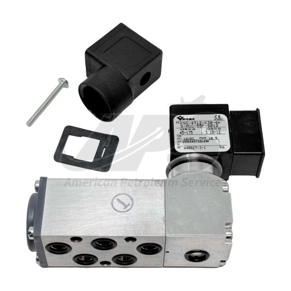 4-WAY VERSA VALVE (1/4", SINGLE SOLENOID, SPRING RETURN, TWO-POSITION, 12 VDC)