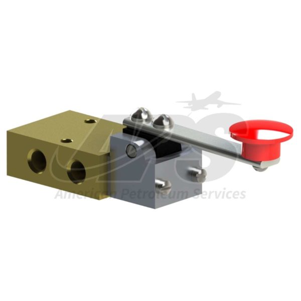 3-WAY FINGER LEVER VALVE (1/4" PORT, SPRING RETURN, N/O OR N/C)